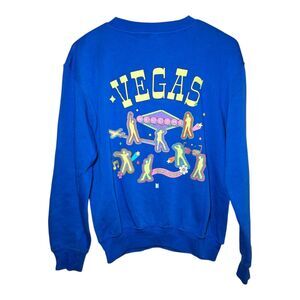 BTS Permission to Dance Las Vegas Pop-Up Sweatshirt Blue Size Small Lane7 NWOT